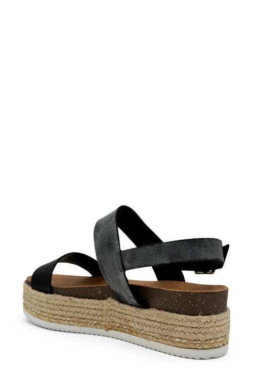 Chelsea Crew Colby Platform Sandal In Black Leather