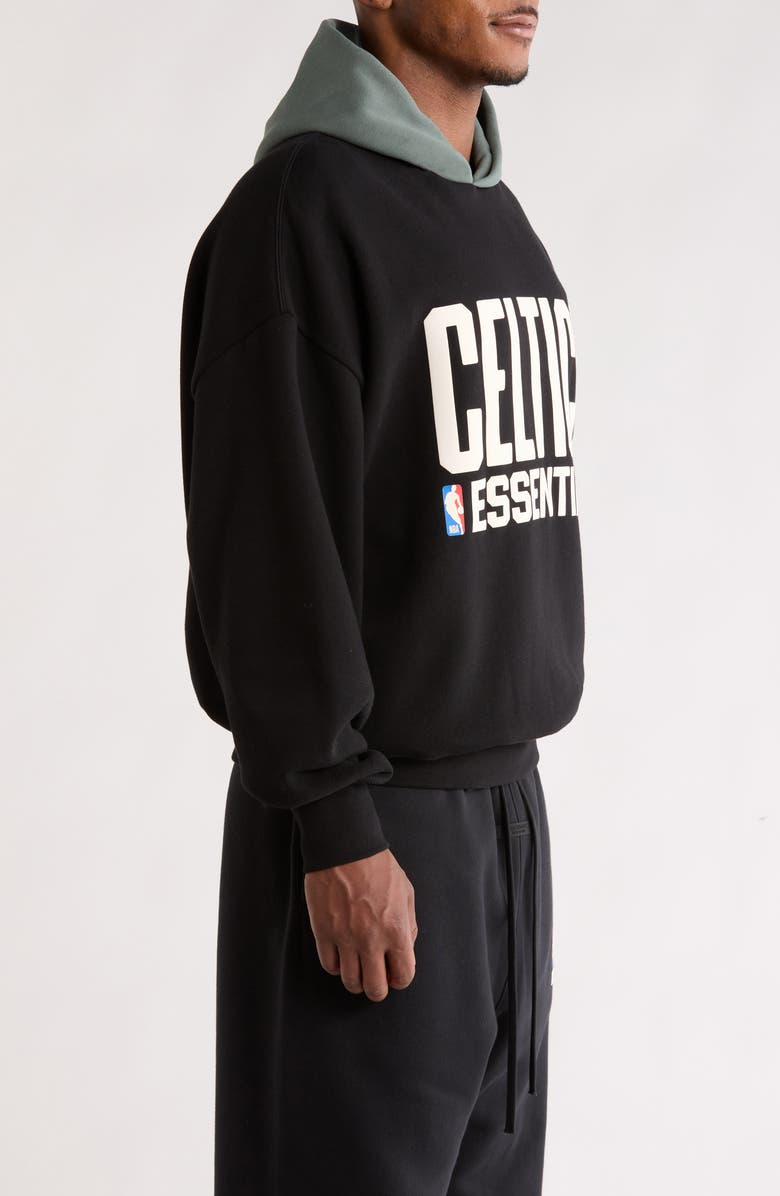 Fear of God Essentials x NBA Celtics Sports Fit Hoodie, Alternate, color, Black/ Green