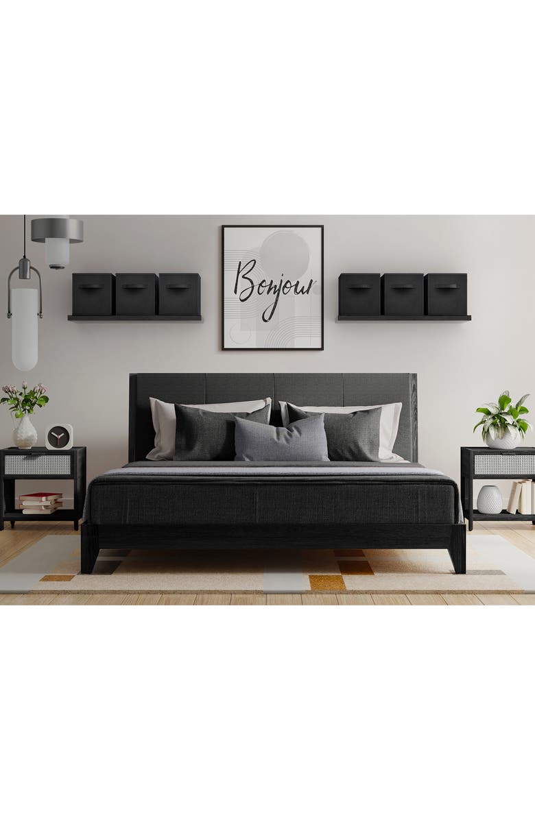 SORBUS Large Collapsible Storage Cube, Alternate, color, Black