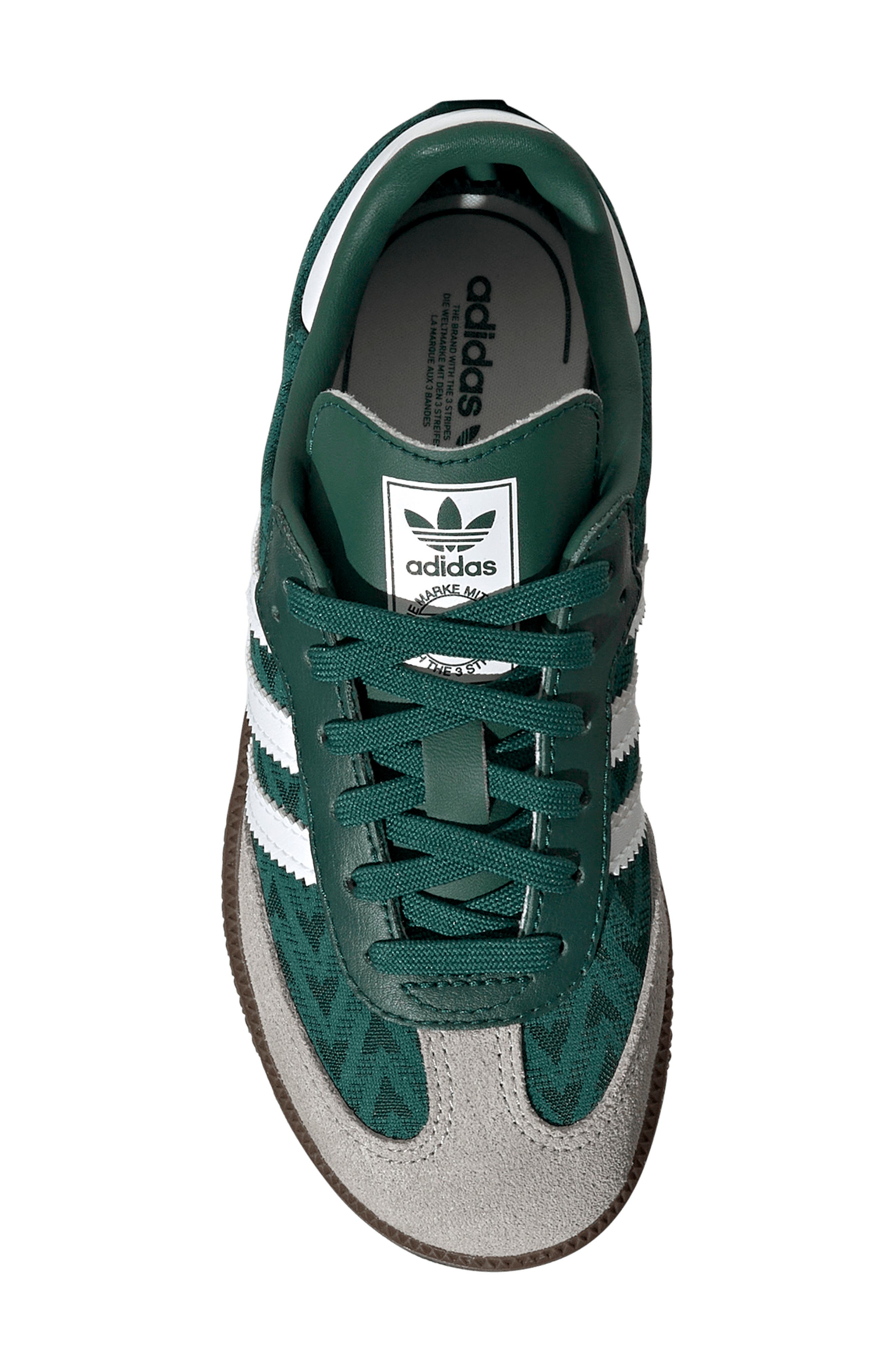 adidas Kids' Samba OG Sneaker, Alternate, color, Green/ White/ Gum