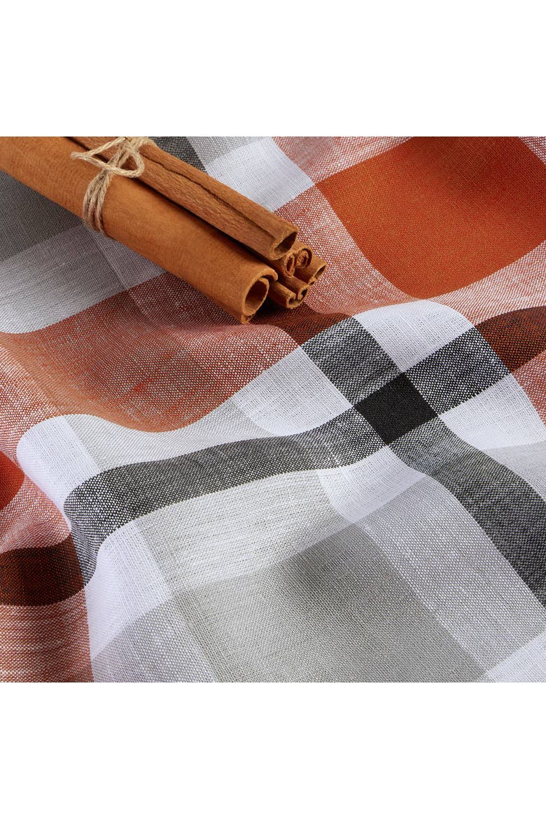 Linen Table Runner - Fall Buffalo Check, Alternate, color, Cinnamon