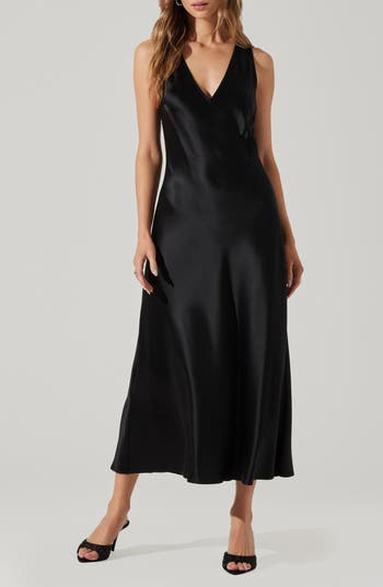 Astr The Label Ellora Sleeveless A-line Dress In Black