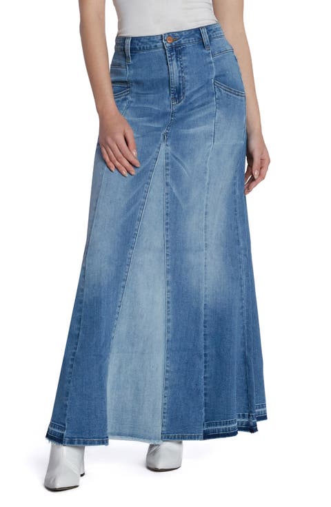 Bliss Flare Denim Maxi Skirt