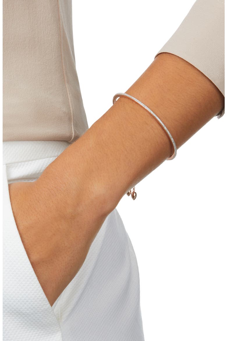 Fiji Skinny Vermeil Diamond Bar Bracelet, Alternate, color, ROSE GOLD