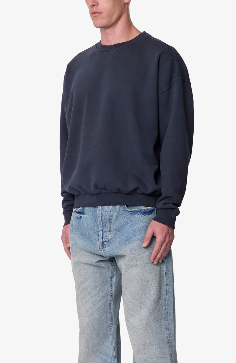 mnml Heavyweight Basic Crewneck Sweatshirt, Alternate, color, Washed Black