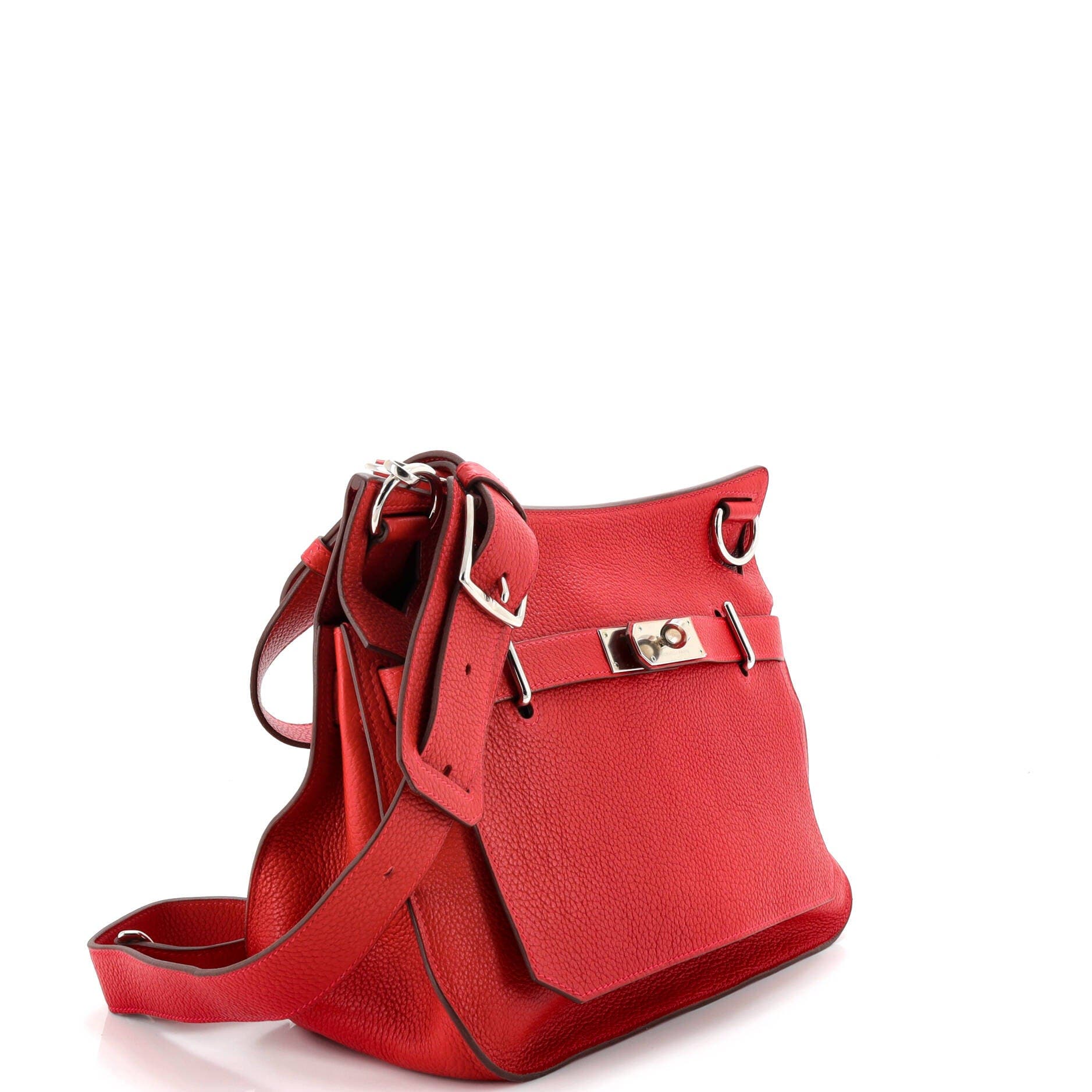 Pre-Owned Hermes Jypsiere Bag Clemence 31, Alternate, color, Rouge Casaque