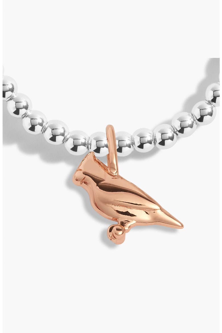 A Little 'Red Cardinal' Bracelet In Silver Plating, Alternate, color, Metallic Silver