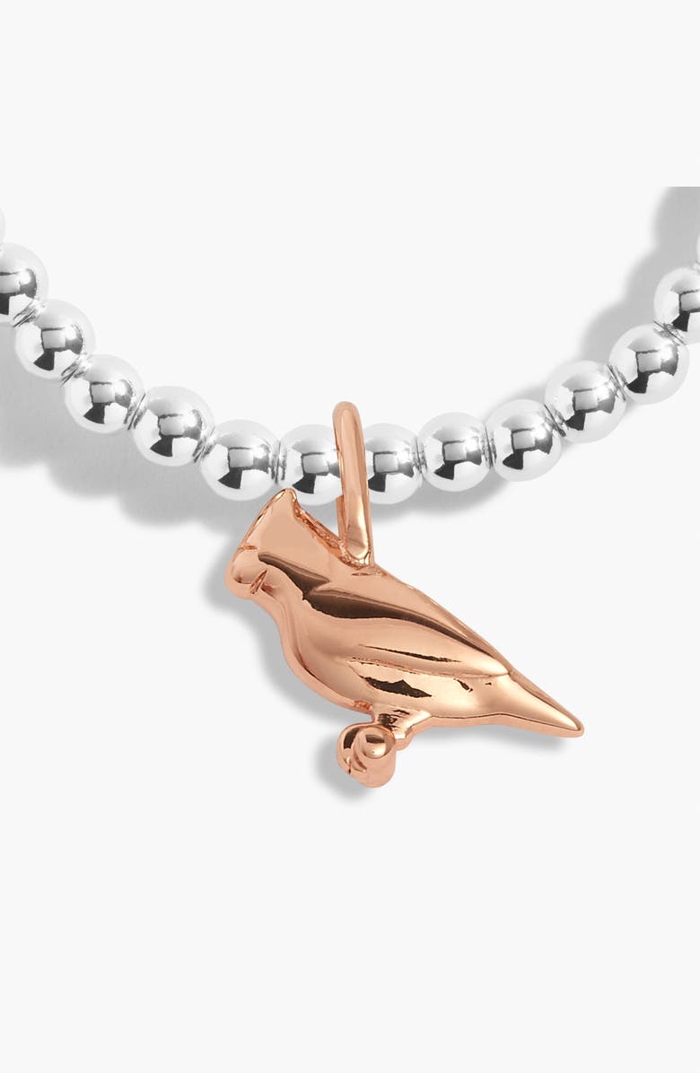 A Littles & Co A Little 'Red Cardinal' Bracelet In Silver Plating, Alternate, color, Metallic Silver