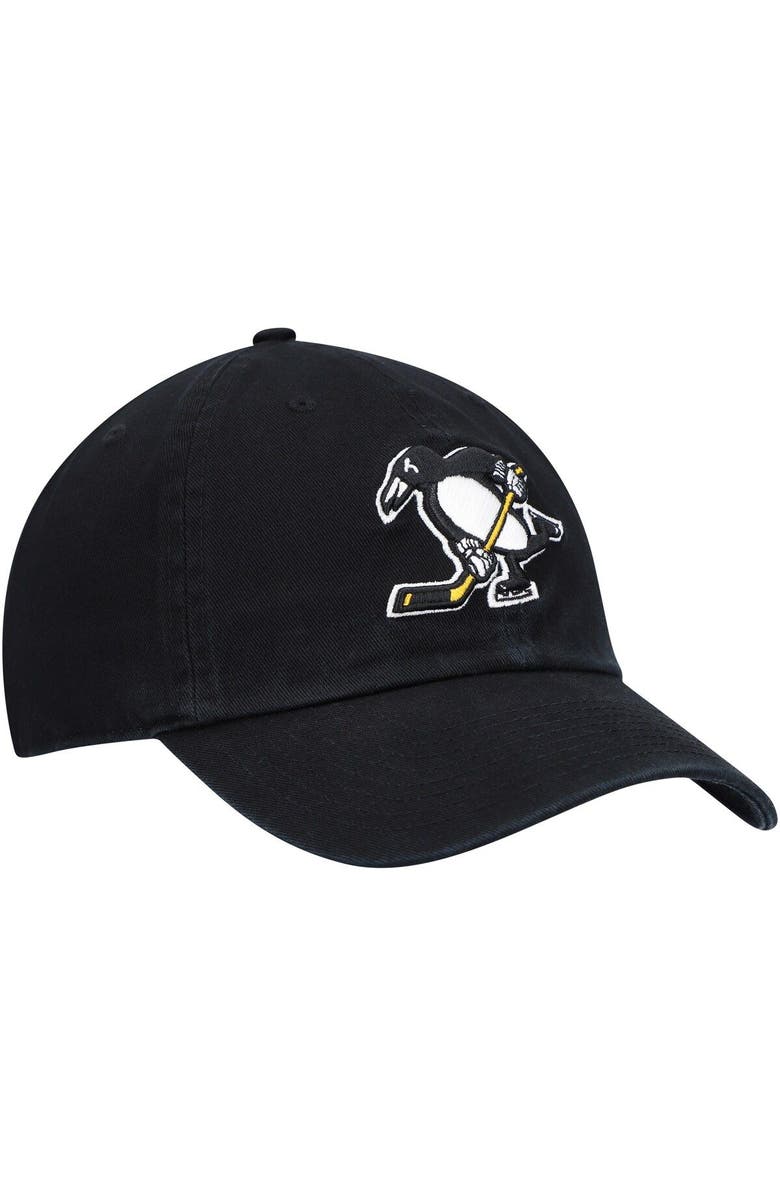'47 Men's '47 Black Pittsburgh Penguins Logo Clean Up Adjustable Hat, Alternate, color, Black