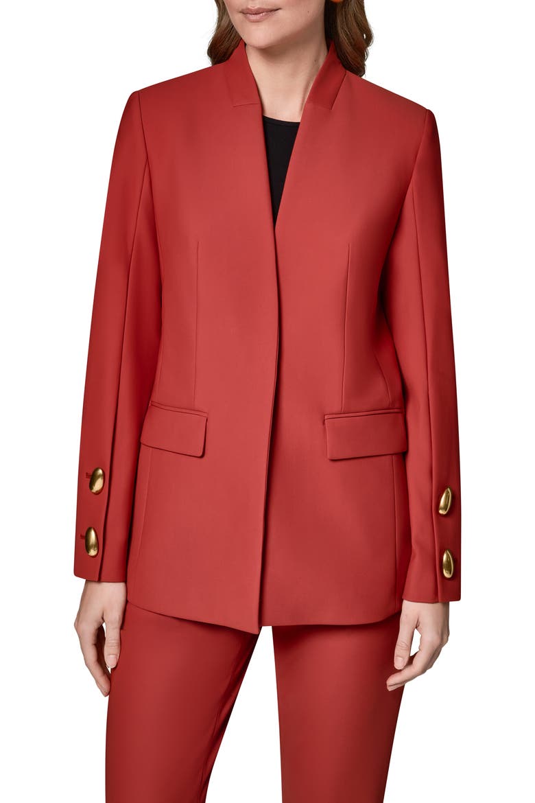 Button Cuff Blazer, Main, color, SUNBAKED