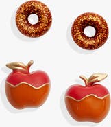 Alex and Ani Caramel Apple & Donut Stud Earrings Set of 2