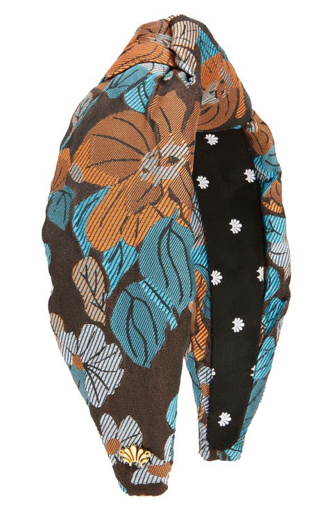 Floral Jacquard Knotted Headband