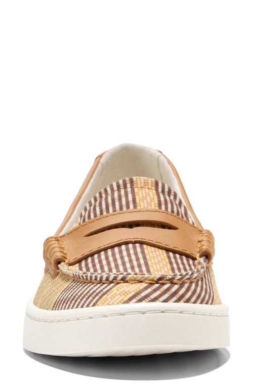 Cole Haan Nantucket Penny Loafer In Bali Striped Printed Canvas