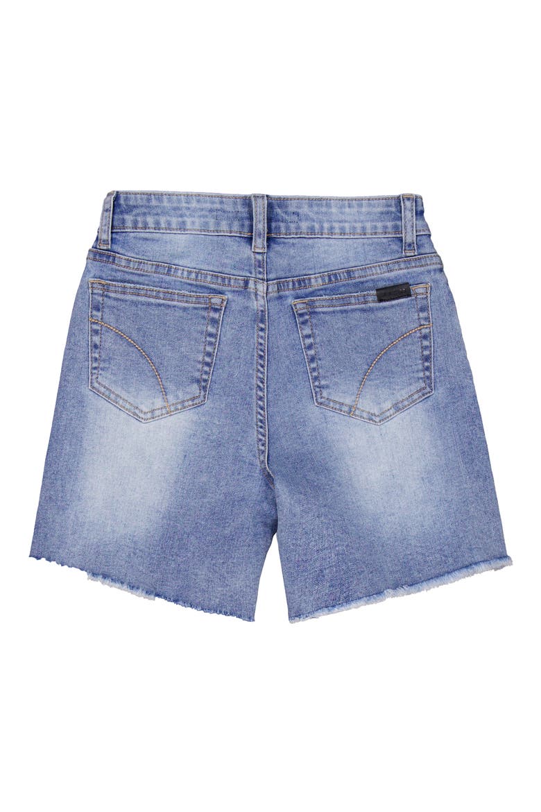Kids' The Jessie Frayed High Waist Relaxed Denim Shorts, Alternate, color, MEDIUM WASH