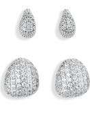 NORDSTROM RACK Set of 2 Pavé Cubic Zirconia Droplet Stud Earrings