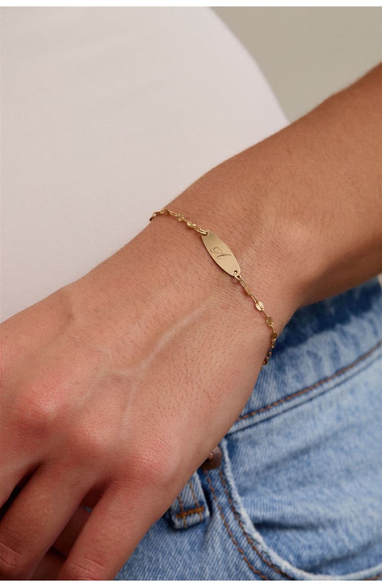 Set & Stones Banks Initial Bracelet, Alternate, color, Gold / L