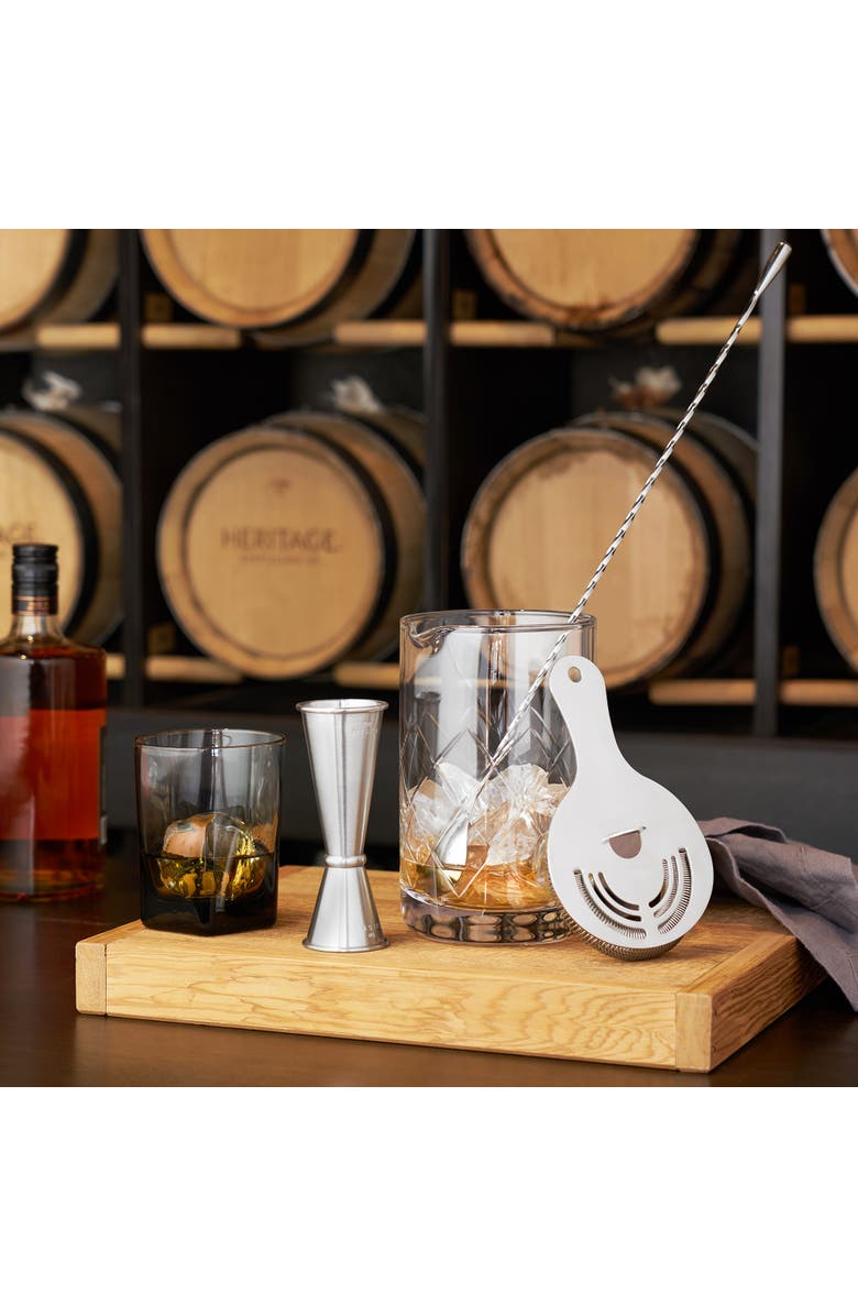 Viski Harrison 4-Piece Barware Set in Stainless Steel Set of 4, Alternate, color, Silver