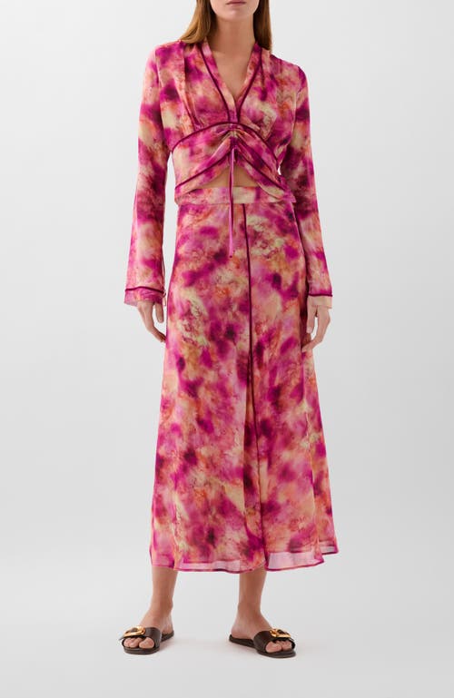 Scalpers Tie Velvet Print Shirt In Multi