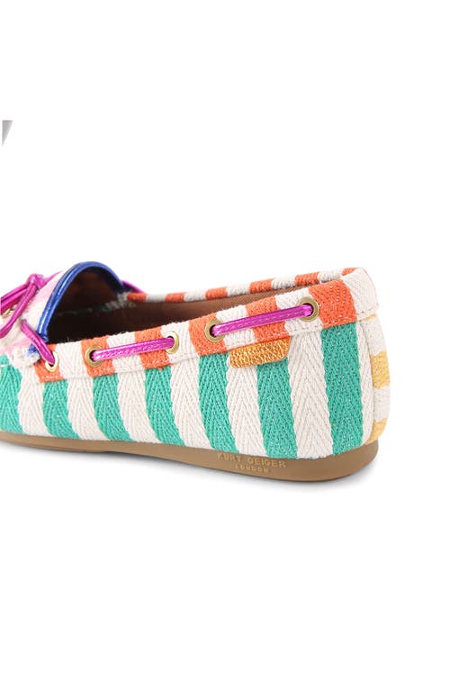 Kurt Geiger London Eagle Stripe Loafer In Green