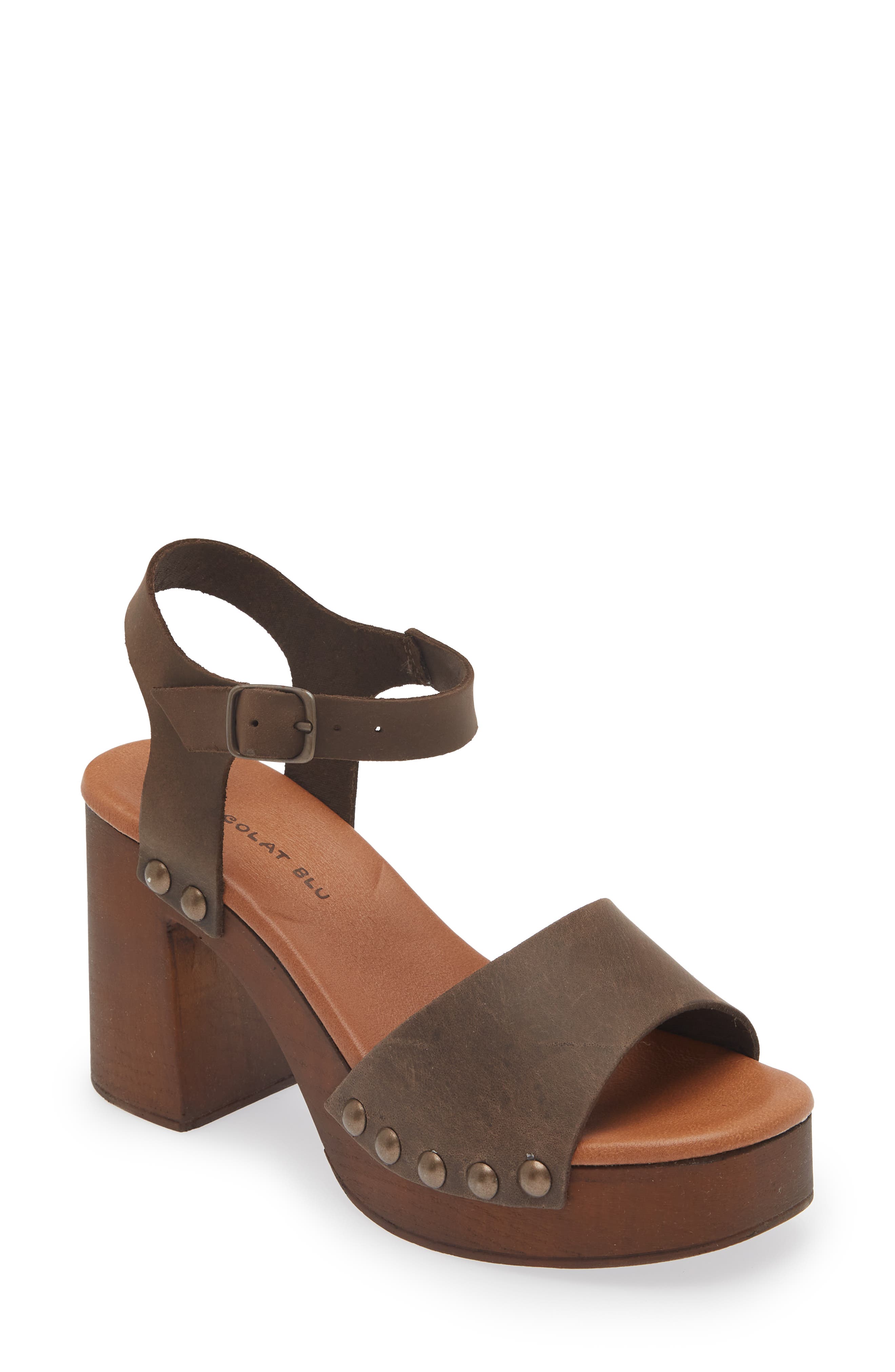 Chocolat Blu Holand Ankle Strap Platform Sandal, Main, color, Crazy Horse Leather