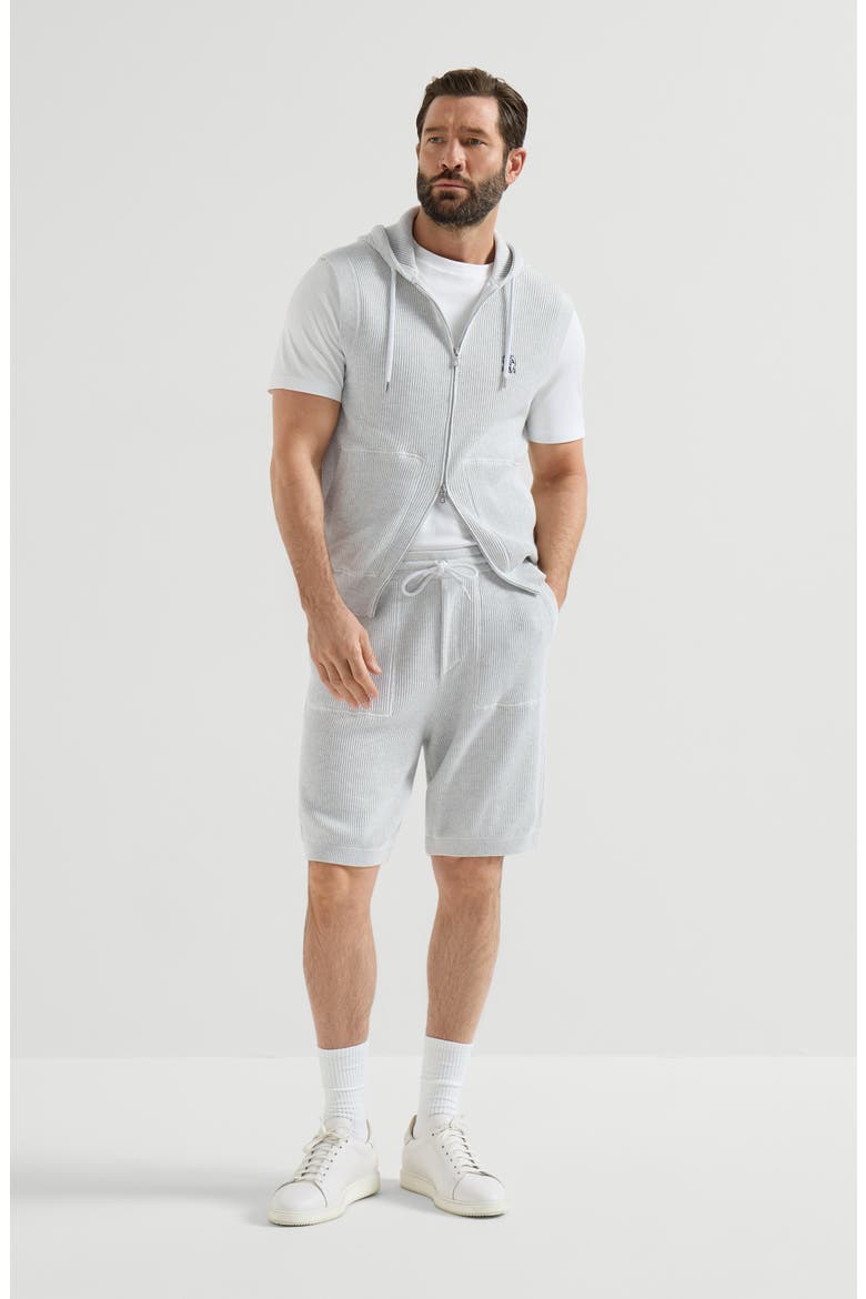 Cotton knit vest, Alternate, color, Fog
