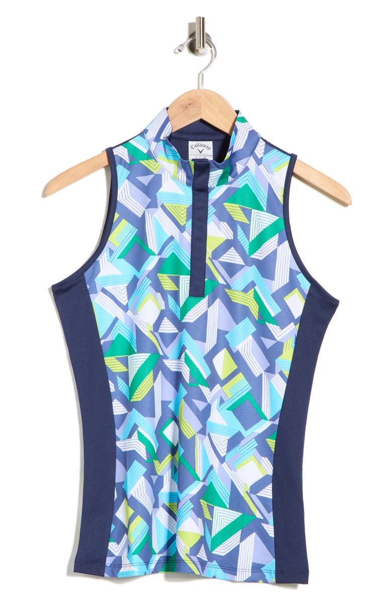 Callaway Colliding Geo Print Tank, Main, color, Peacoat