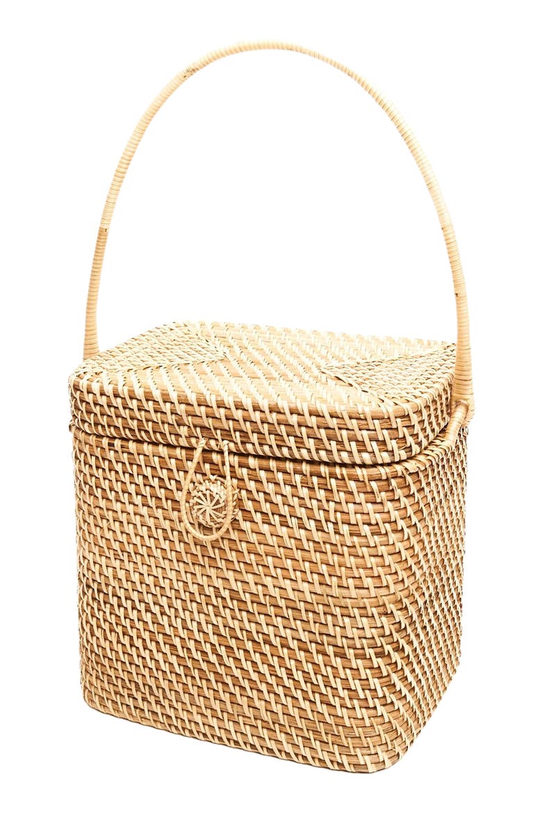 Rattan Picnic Basket, Main, color, Rattan