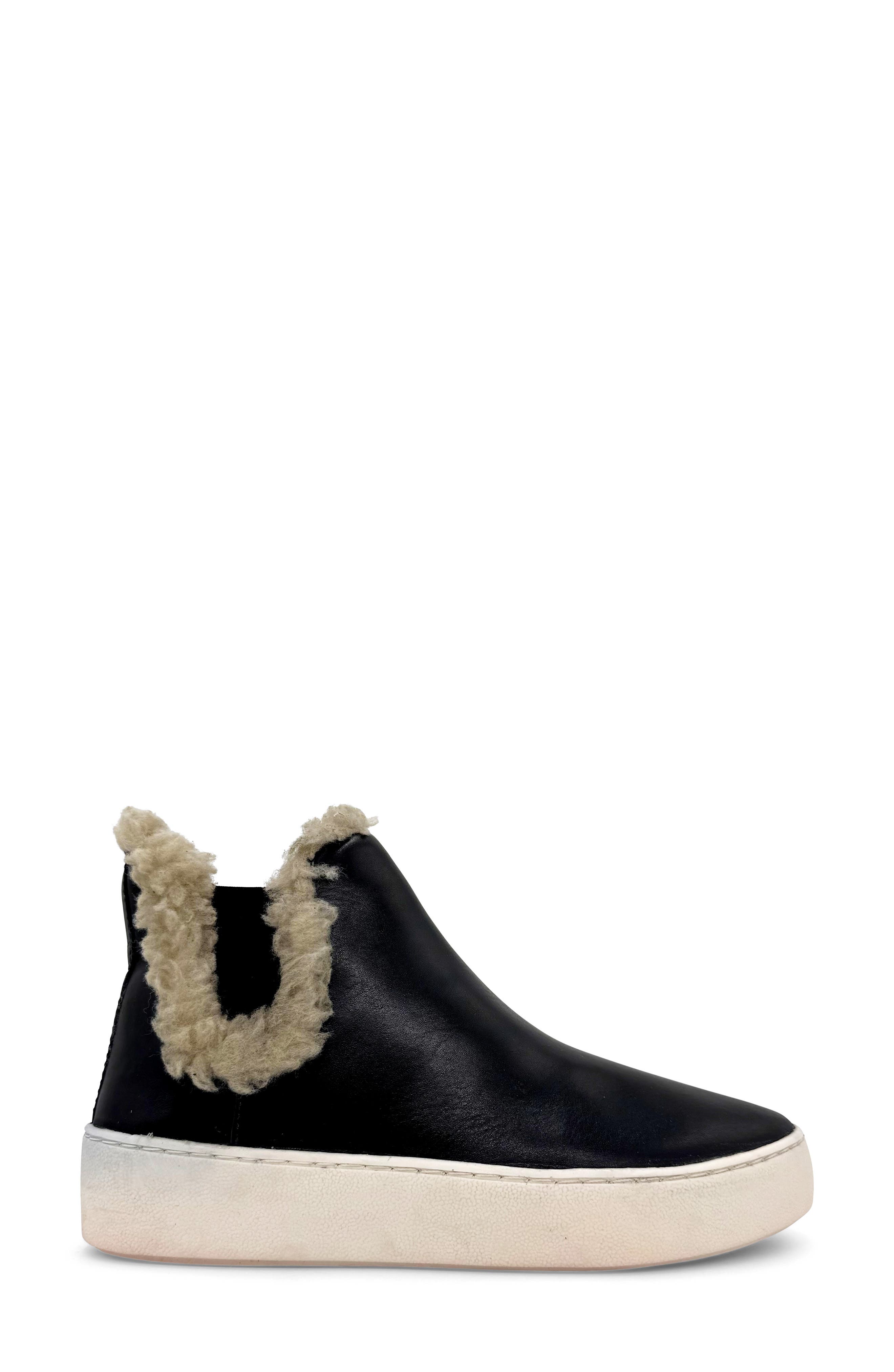 Winston Leather High Top Sneaker, Alternate, color, BLACK
