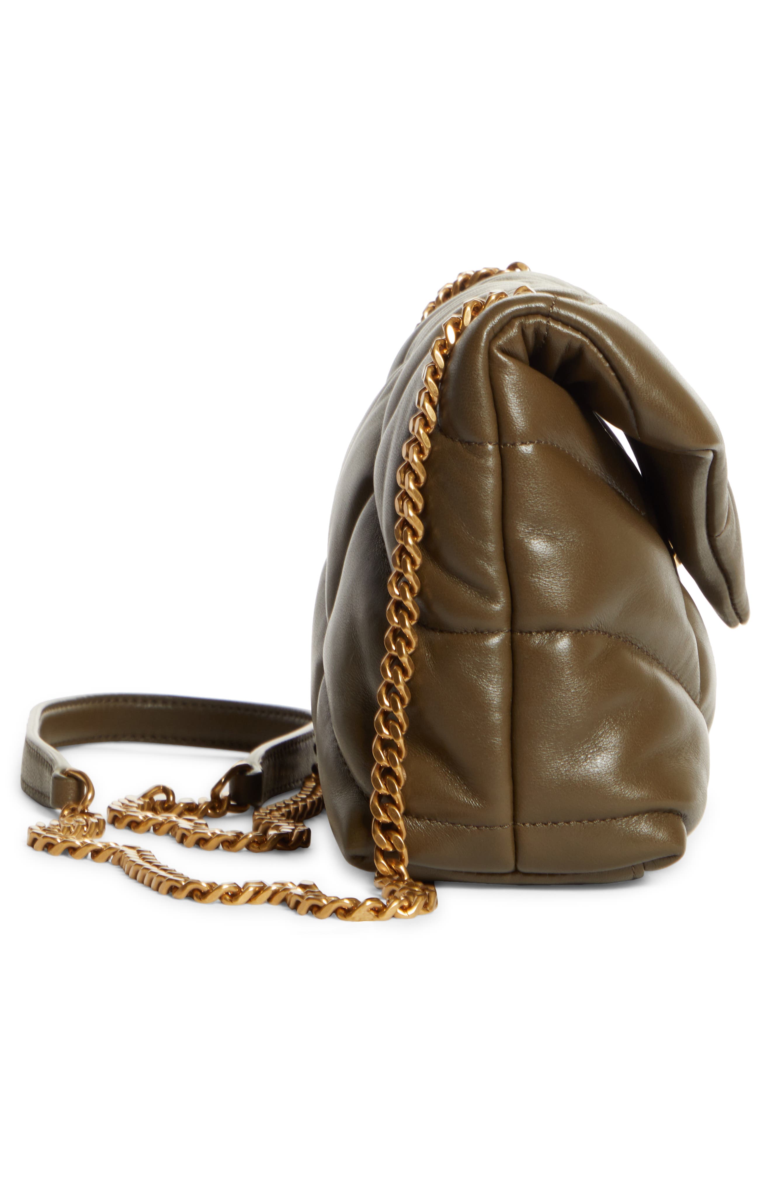 Toy Loulou Puffer Quilted Leather Crossbody Bag, Alternate, color, SEAWEED