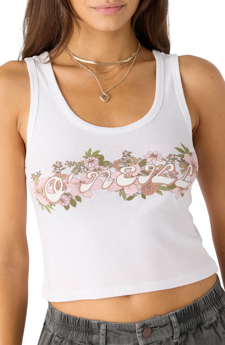 O'Neill Flora Flora Graphic Crop Tank, Alternate, color, 