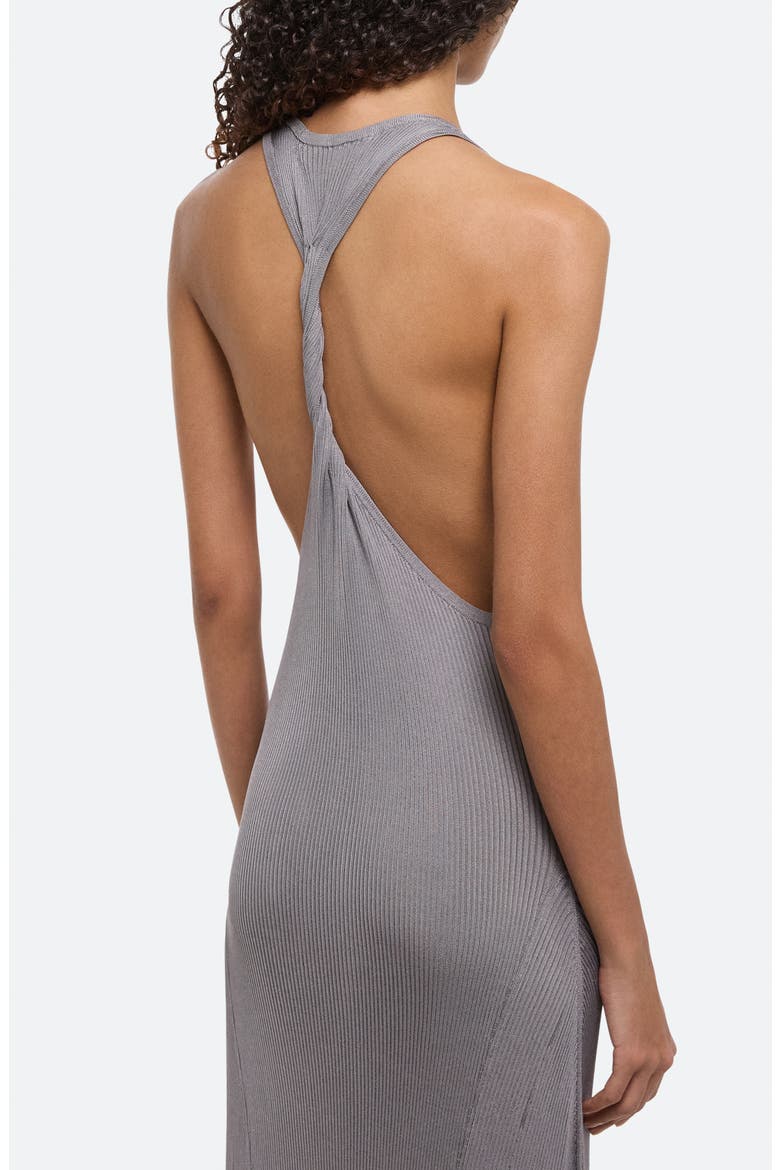 Rib Twist Back Maxi Dress, Alternate, color, GREY LAVENDER - XLZ