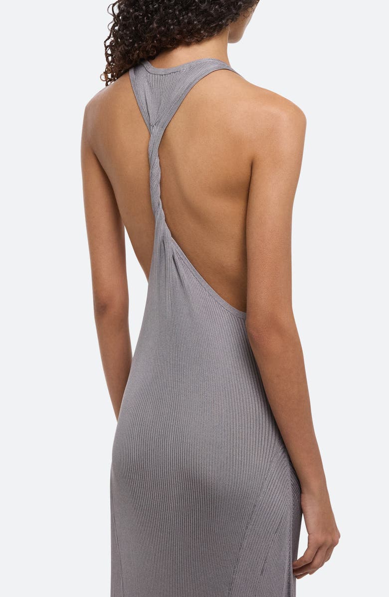 Helmut Lang Rib Twist Back Maxi Dress, Alternate, color, Grey Lavender - Xlz