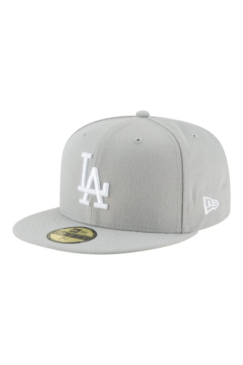 Men's New Era  Gray Los Angeles Dodgers Blue Heaven On Earth Stadium Patch 59FIFTY Fitted Hat, Alternate, color, Gray
