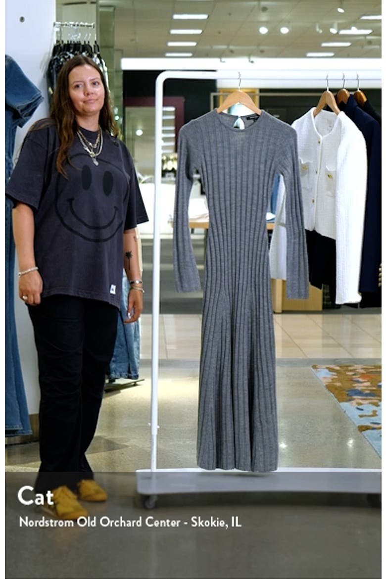 Long Sleeve Rib Maxi Sweater Dress video