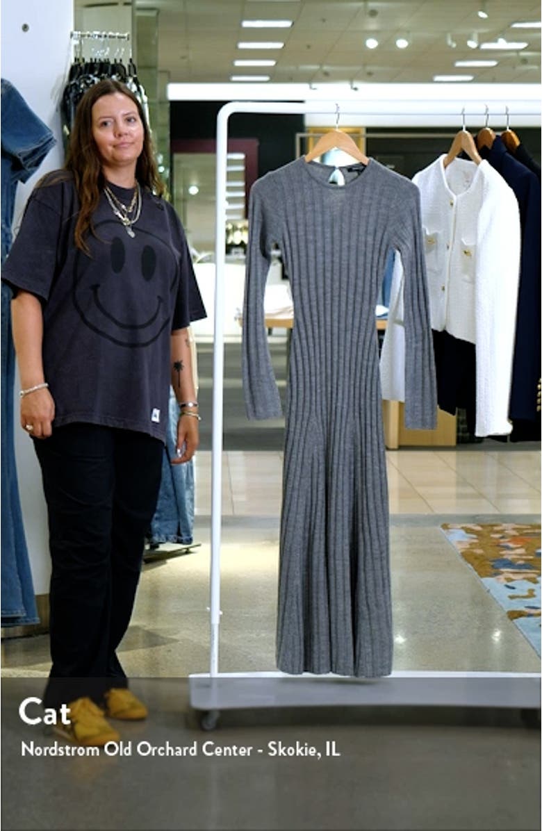 Long Sleeve Rib Maxi Sweater Dress, sales video thumbnail