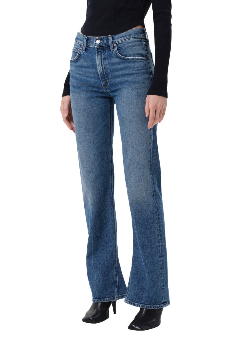 Kick Bootcut Jeans, Main, color, CURVE MD WORN IND
