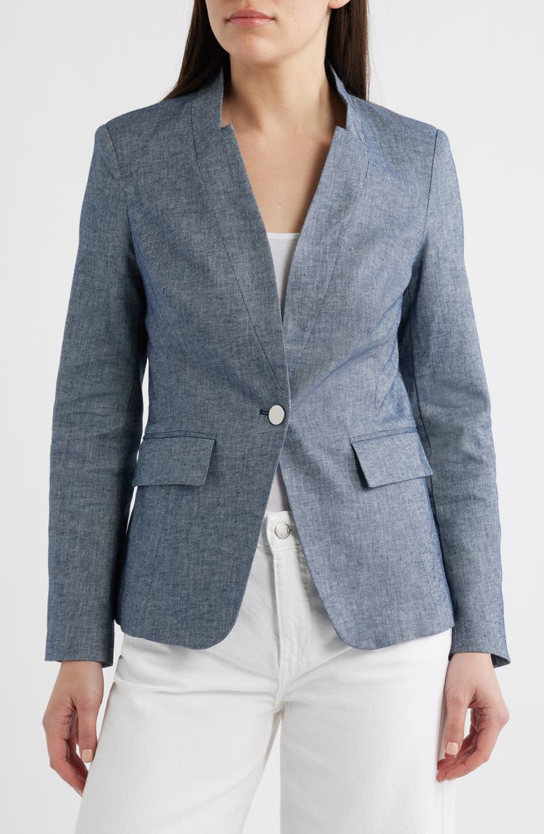 Halogen<sup>®</sup> One-Button Blazer, Alternate, color, Indigo