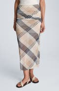 Kenneth Cole Side Ruched Midi Skirt