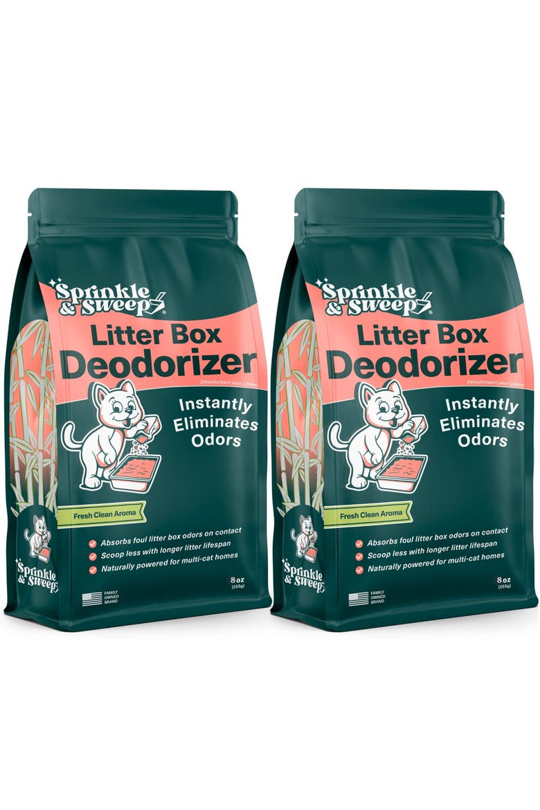 Litter Box Deodorizer 2 Pack, 8oz Bags, Main, color, Green