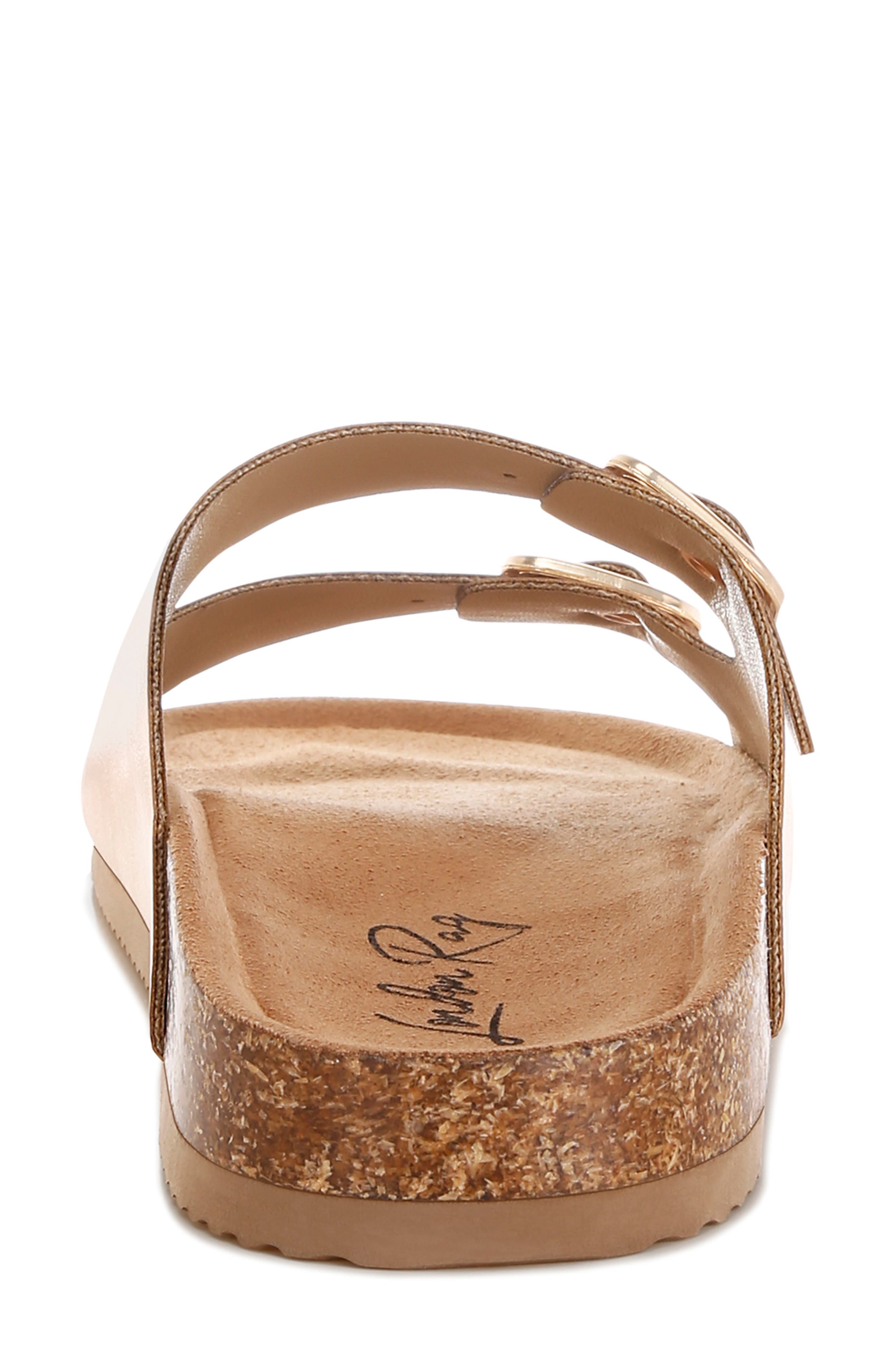 LONDON RAG Parla Double Strap Slide Sandal, Alternate, color, Gold