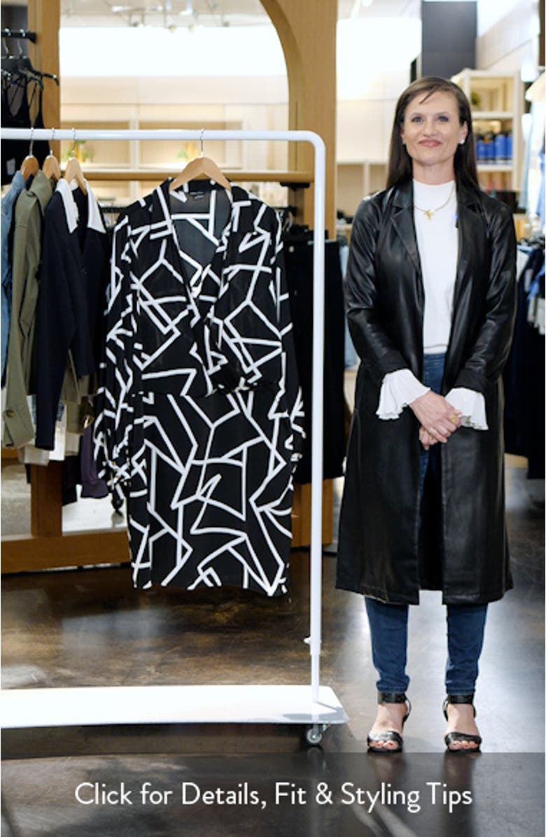 Frances Print Wrap Front Long Sleeve Dress, sales video thumbnail