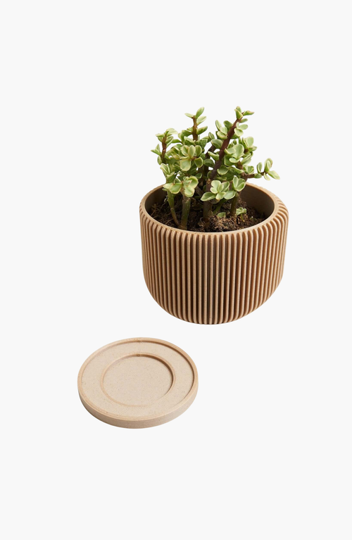 WOODLAND PULSE WOODLAND PULSE IONIC MODERN RIBBED PLANTER PLANTER, PLANT POTS, FLOWER POTS