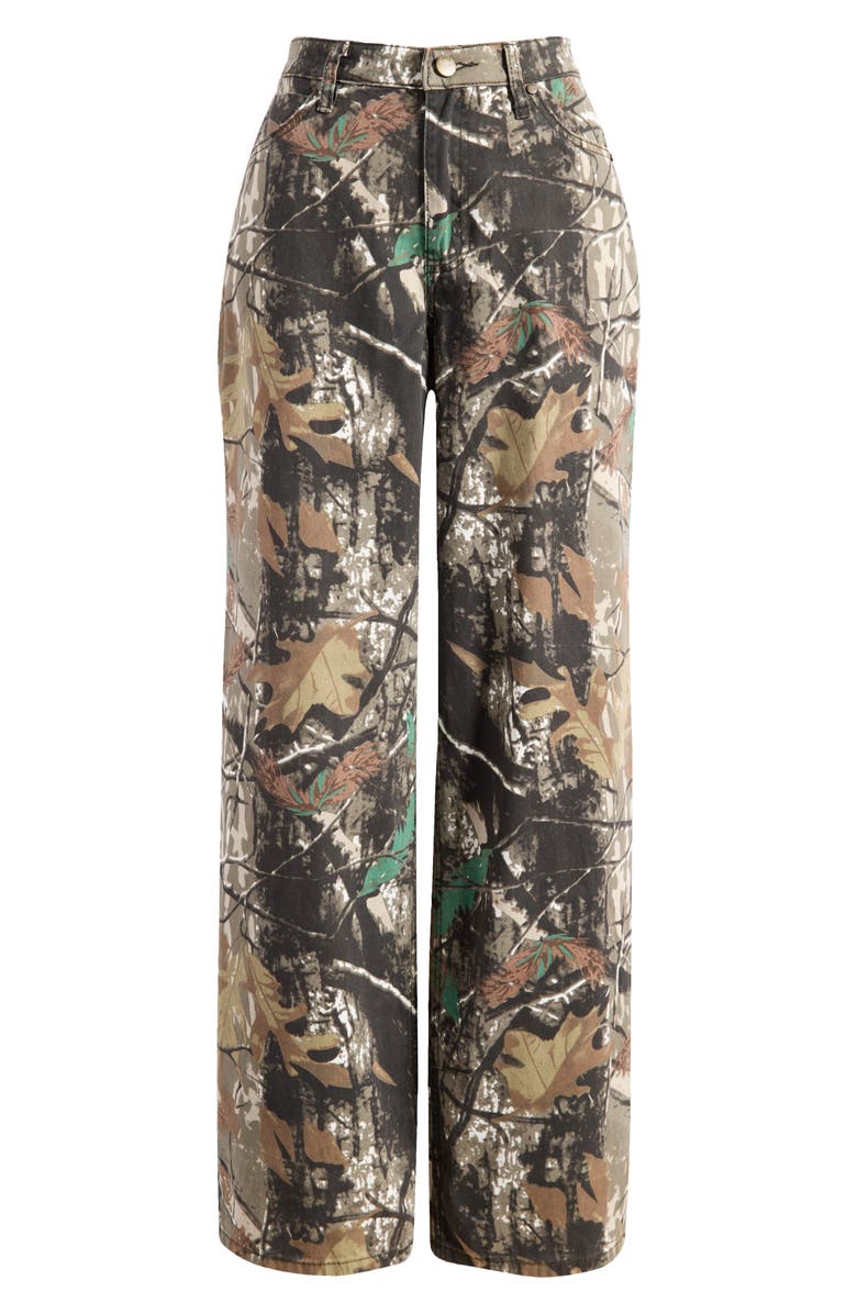 PTCL Forest Camo Wide Leg Jeans, Alternate, color, Forest Camo