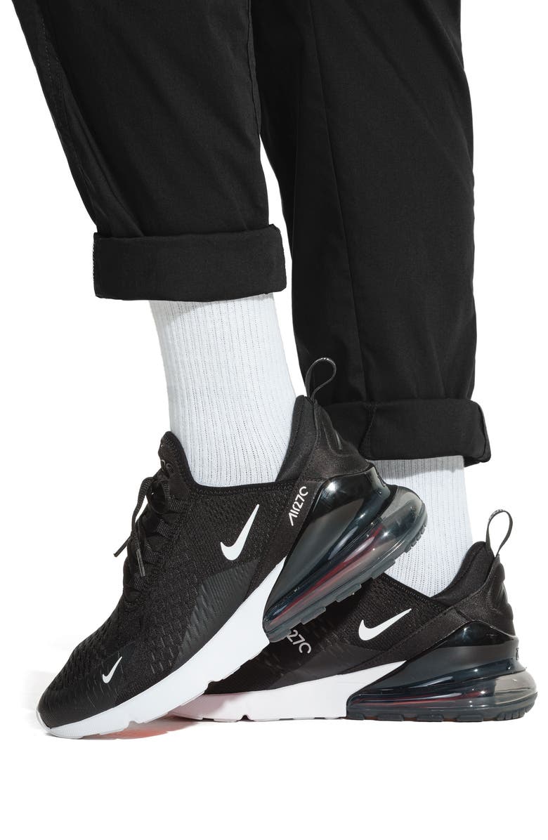 Nike Kids' 6-Pack Crew Socks, Alternate, color, White/ Black