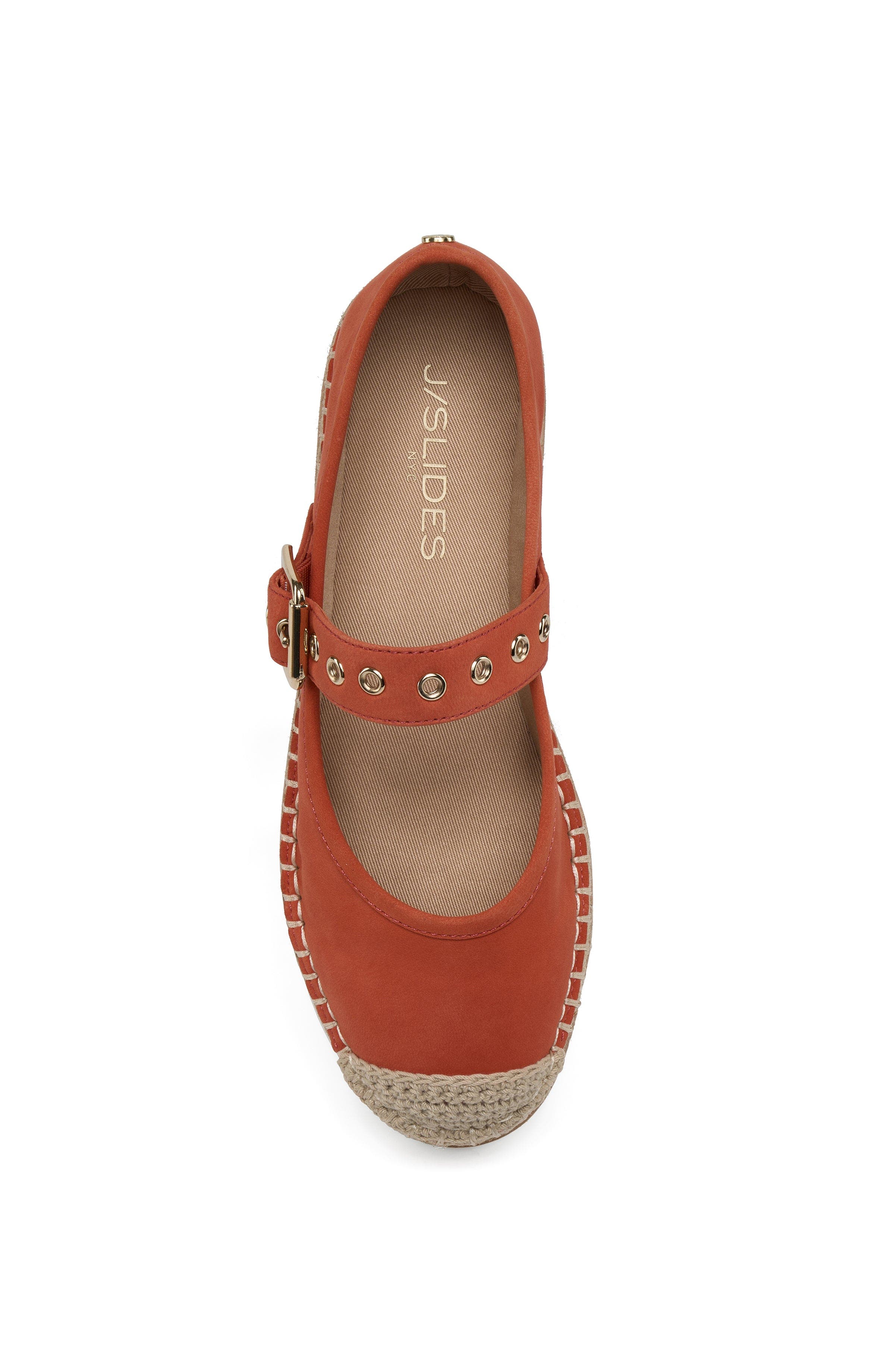 Beatrice Leather Espadrille, Alternate, color, ORANGE