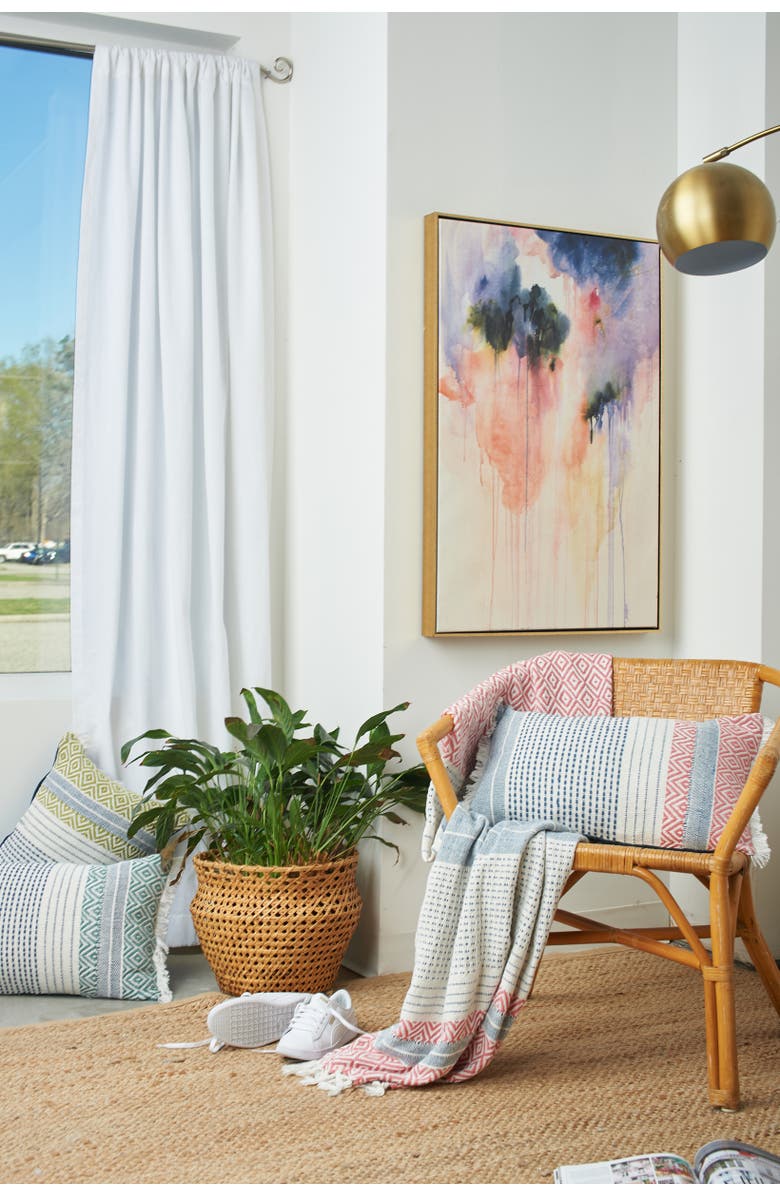 carol & frank Berkley Hibiscus 50" x 60" Throw Blanket, Alternate, color, Pink