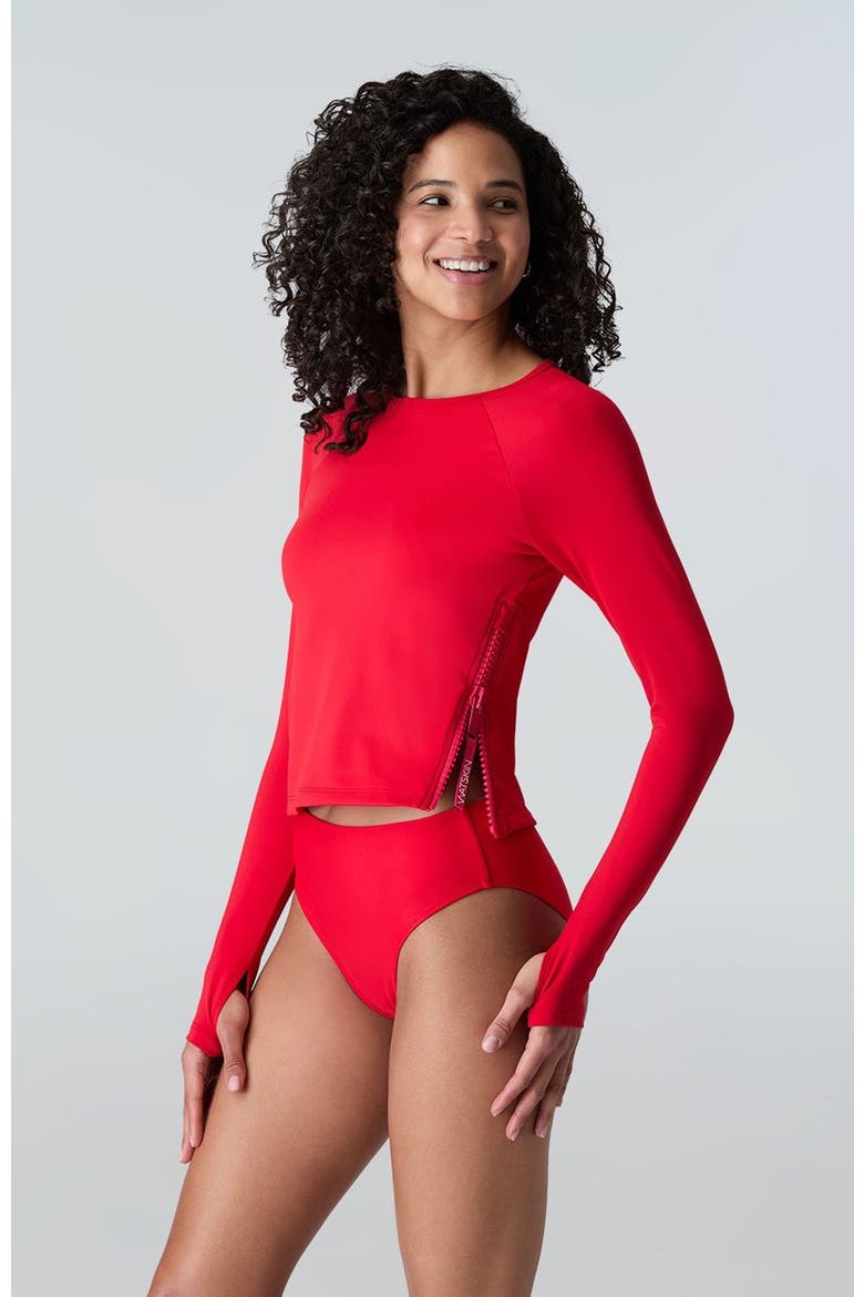 Belle Bikini Bottom, Alternate, color, Bright Red