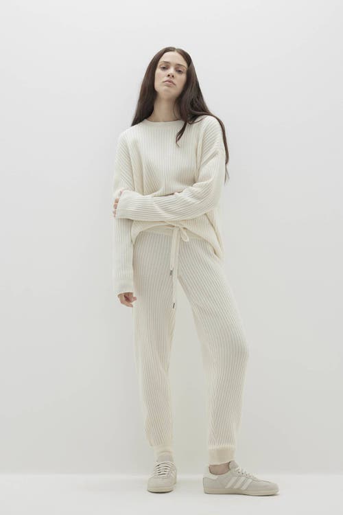 Naked Cashmere Heidi Ribbed Jogger Pant In Sand