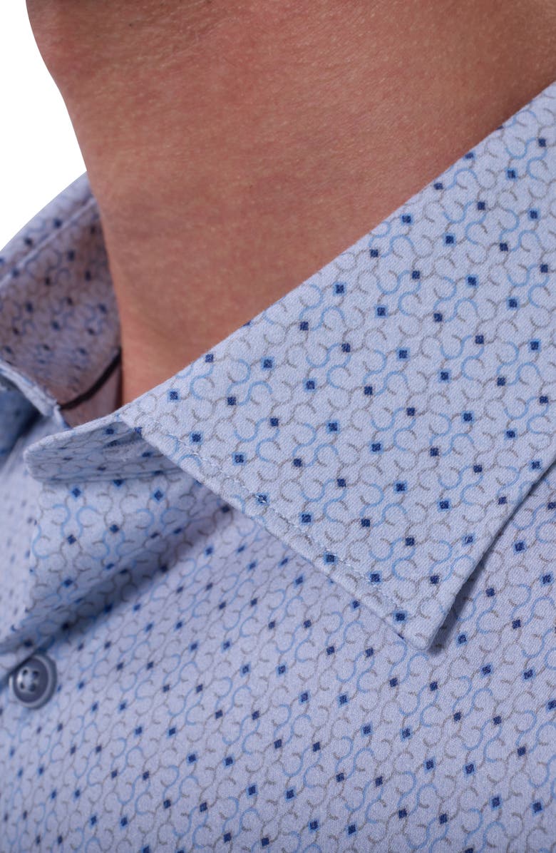 Bugatchi James OoohCotton<sup>®</sup> Geo Print Button-Up Shirt, Alternate, color, 