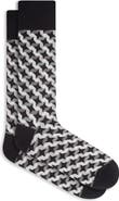 Bugatchi Optical Illusion Cotton Blend Dress Socks